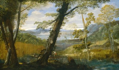 Rivierlandschap door Annibale Carracci